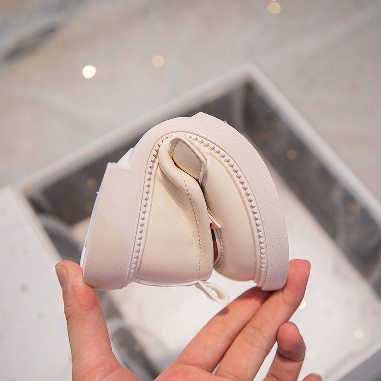 Girls small leather shoes 2025 new spring children's bow fashion loafers girls soft-soled foreign princess shoes