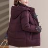 Plus Size Middle Age Women's Winter Down Jackets Hooded Thick Warm Embroidery Down Coats Woman Outerwears