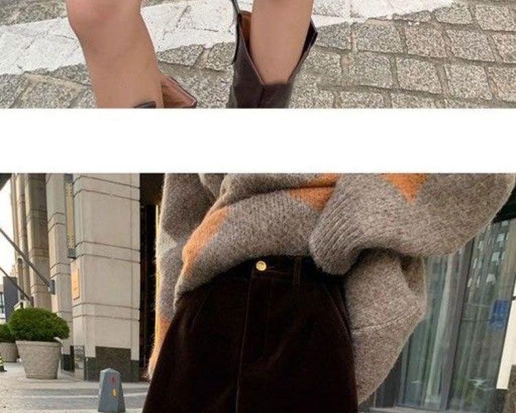 Zlaté sametové kávové vlněné šortky áčkového střihu: Dámské Bootcut s vysokým pasem pro jaro a podzim 2026, Petite, volný střih