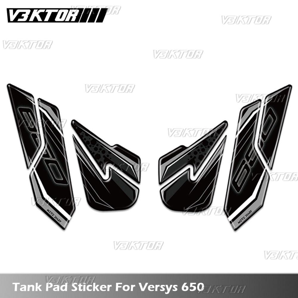 Motorcycle Fuel Tank Pad Sticker Oil Gas Cap 3D Decal Cover Protector Waterproof For versys650 VERSYS 650 2022-2024