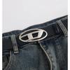 Jedinečná černá kovová přezka Saturnový pásek Pro doplňky k outfitům ve vintage stylu