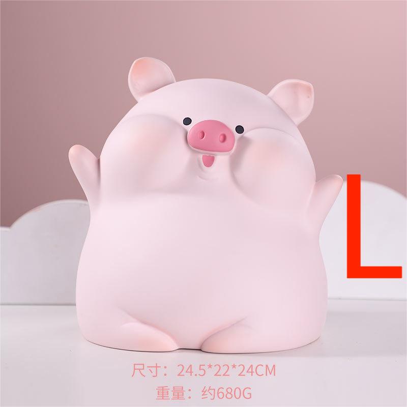 Nydelig Pig Piggy Bank Sparer Mynt Penger Søt Bankboks Vinyl Anti Fall Piggy Bank Bursdagsgaver Home Decor Ornament