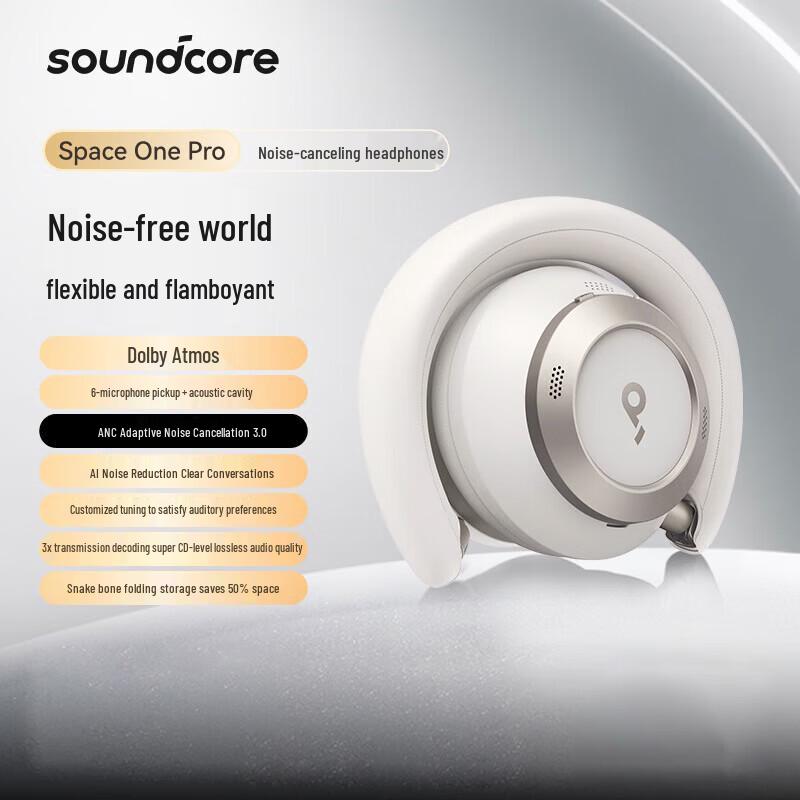 

Soundcore Space One Pro Noise-Cancelling Bluetooth Headphones