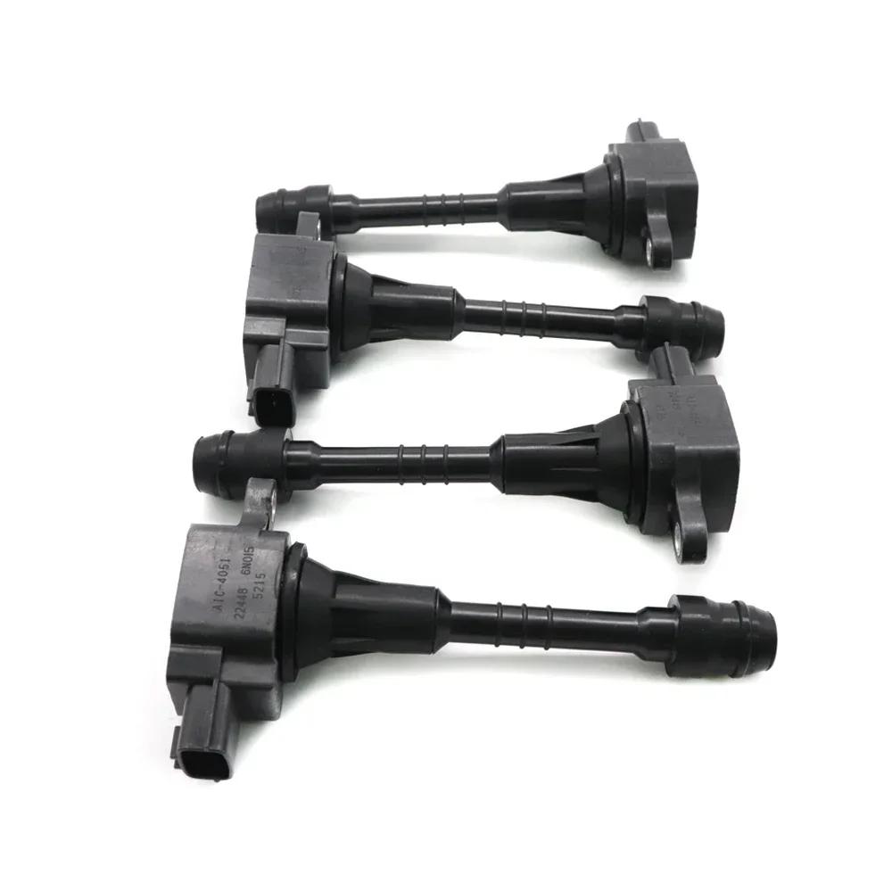 High Quality Ignition Coil For Nissan Sentra 1.8L Almera N16 Primera P11 224486N011 2001-2006 AIC-4004G 22448-6N015