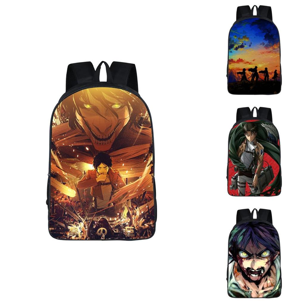 Κομψό Σακίδιο Πλάτης με Φερμουάρ Attack On Titan Anime Μεγάλης Χωρητικότητας Για Φοιτητές Και Θαυμαστές