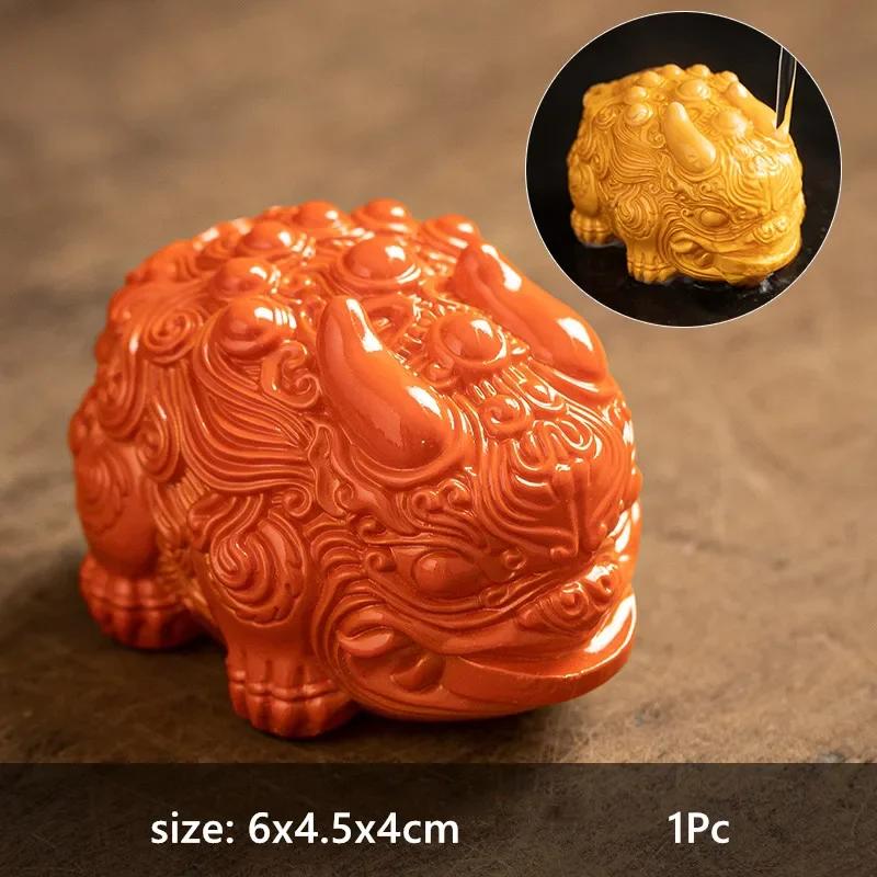 Mini Resin Color-changing Tea Pet Zhaocai Animal Sculpture Tea Table Decoration Zen Tabletop Ornaments Exquisite Tea Accessories