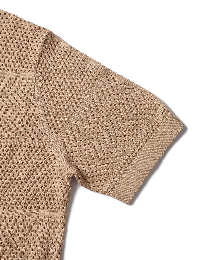 AMFEAST Amalfi Crochet Half Shirt Beige