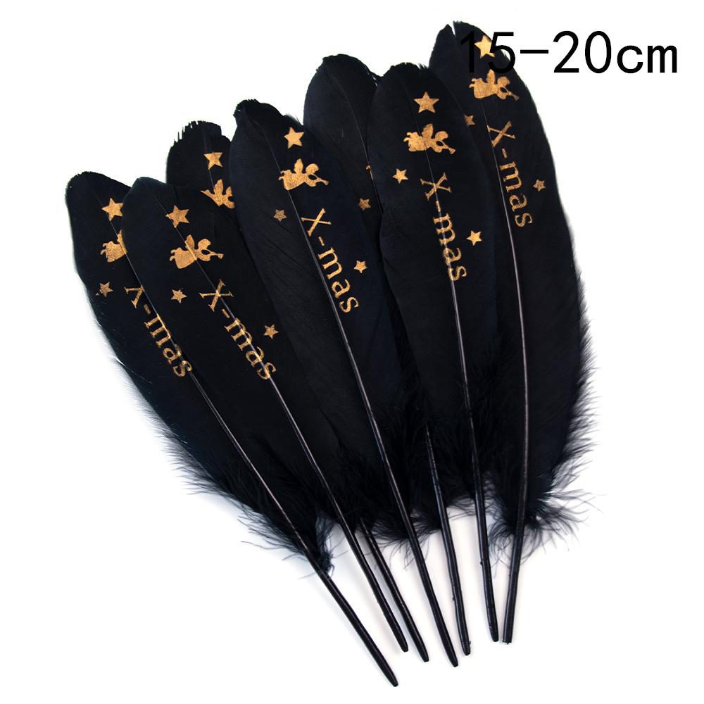 Black Gold Natural Goose Feathers For Needlework Dream Catcher Feather Crafts Jewelry Accessories Diy Decoration