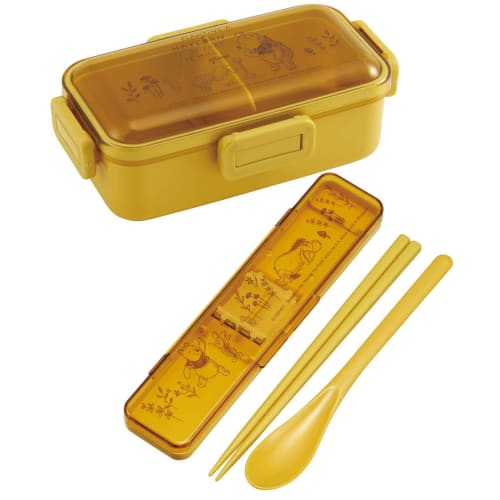 Skater Bento Box, Disney Winnie the Pooh Honey, 530ml, Antibacterial, Softly Filled, Domed Lid, Women's, Made in Japan, PFLB6AG-A