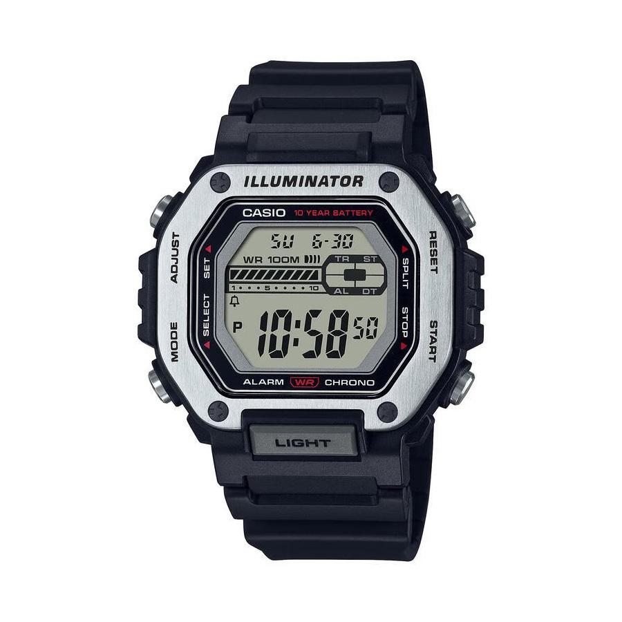 

Casio - Black Silicone Strap Digital Display Quartz Watch for Men MWD-110H-1A чорний