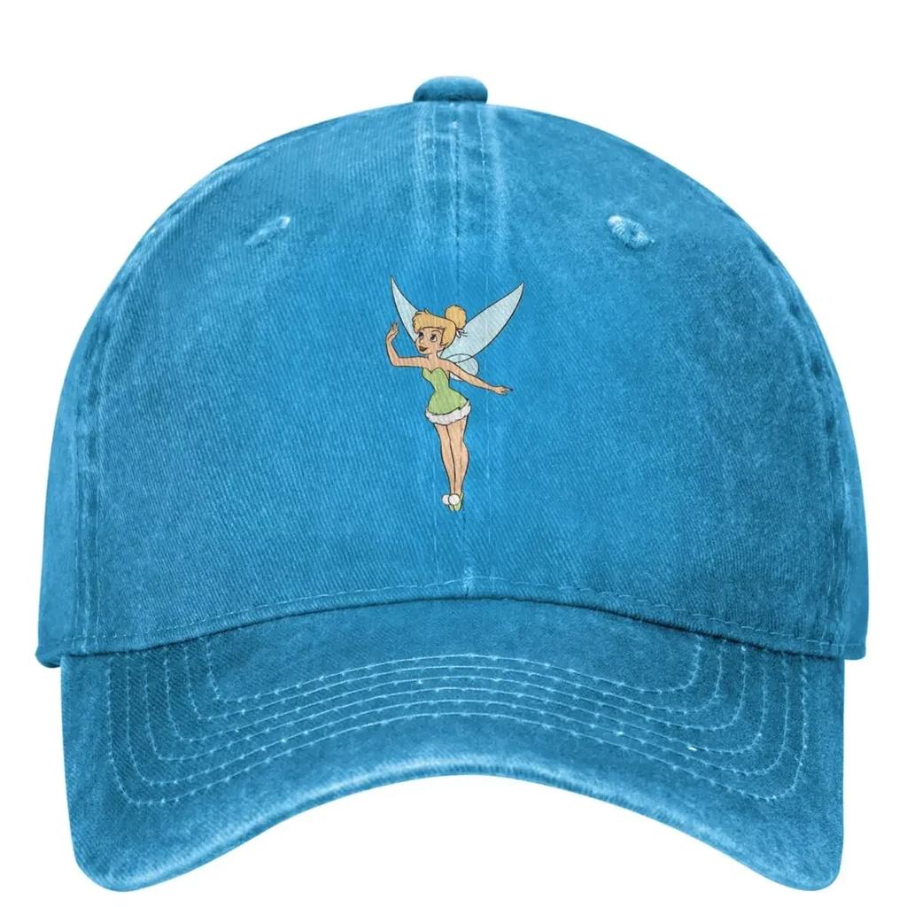 Tinker Bell Logo Denim Baseball Cap Outdoor Gym Hip Hop Hats Spring Women Men Stylish Designer Baseball Caps