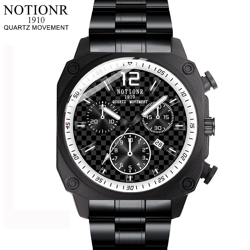 

Casual Watch Trend Men s Watch Multi-dial Watch Large Dial Watch Sport Men s Watch Calendar Watch Stainless Steel Watch чорний/синій