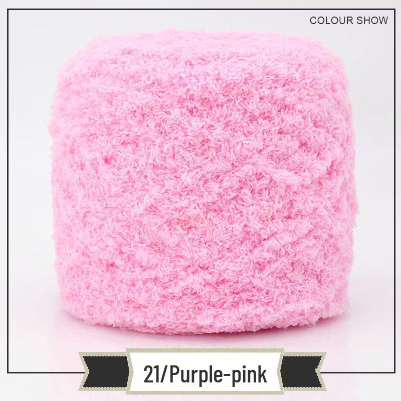 3-Strand Coral Fleece Towel Yarn - 2 Skeins for Hand-Knitted Children's Bag, Shoes, Hat, Scarf, Coat - Free Shipping