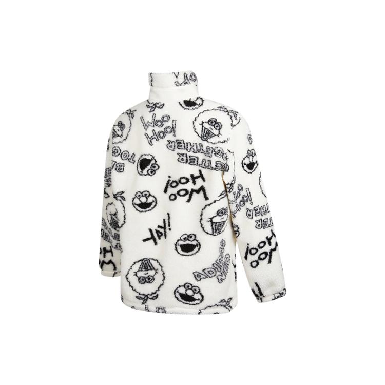 adidas Neo X SESAMSTRASSE Sesamstraße Co-Branding Kollektion Samtjacken Unisex Weiß Stehkragen Moderat HD7298