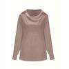 White temperament commuter long-sleeved shirt solid color simple swing collar ladies blouse CY0160