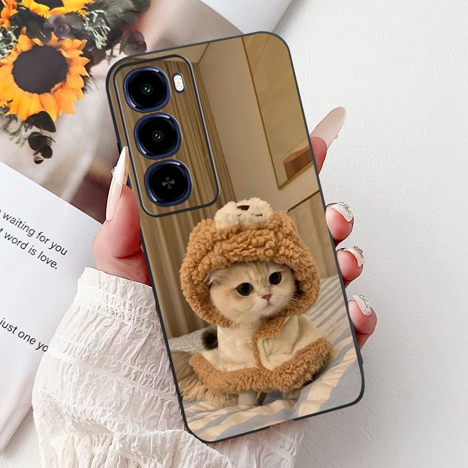 Cool Dragon Lion Tiger Cartoon 2D Printed Pattern Casing For Itel City 100 City100 Case Soft Silicone Black Back Cover Landscape