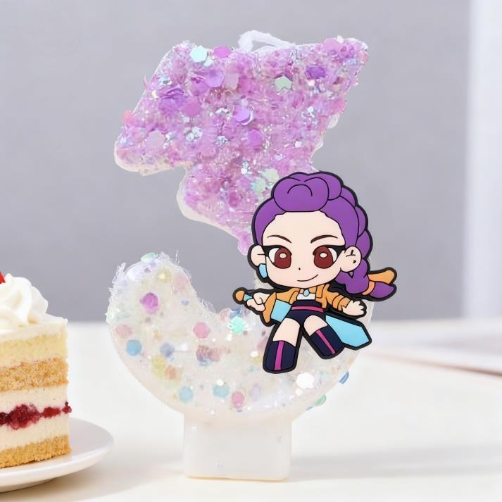 Kpop Devil Hunter Theme Candle 3D Number 5201314 Birthday Cake Decoration Baby Shower Anime Party Supplies