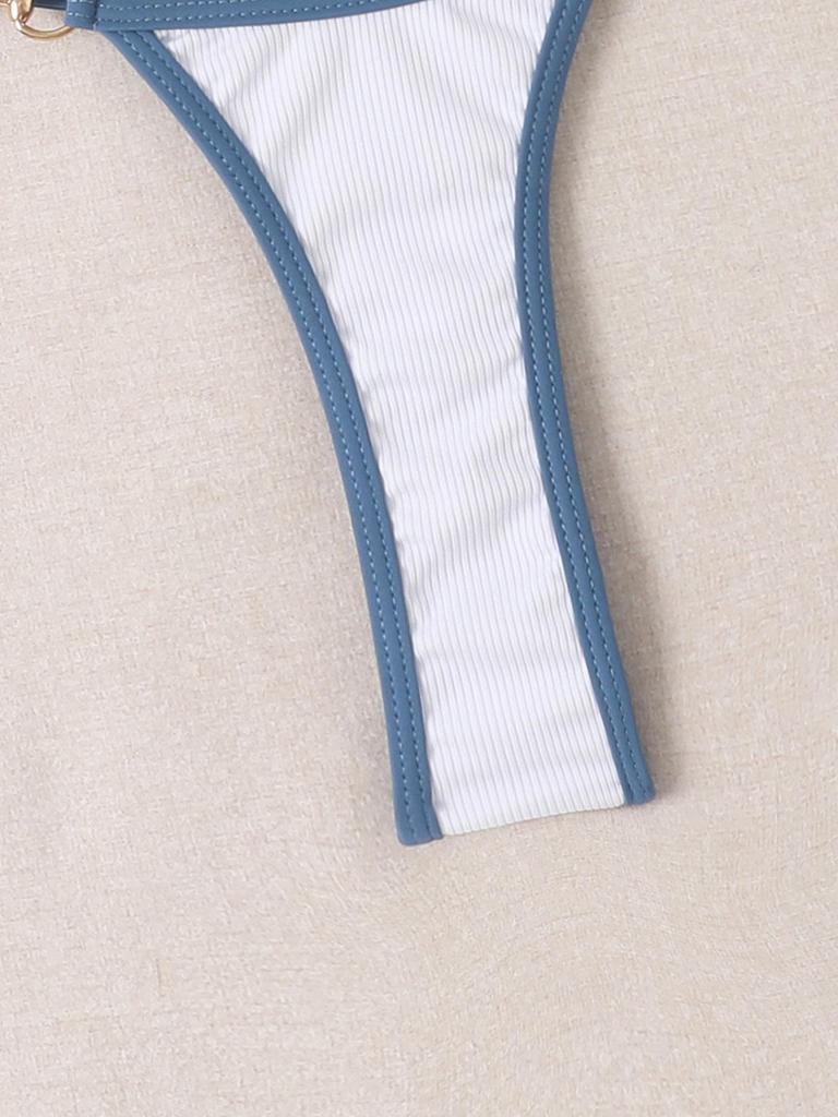 Colorful Women's Backless Triangle Bikini Swimsuit - European and American Style
