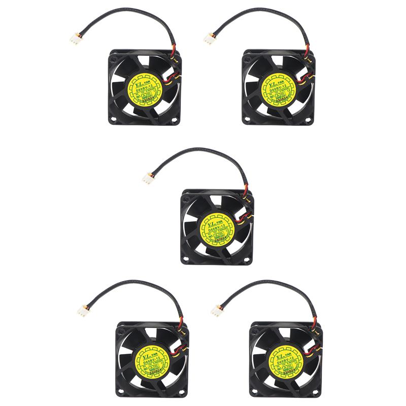 1/3/5Pcs New Cpu Cooling Fan D60Bv-12 6025 12V 0.50A Large Air Volume Server Fan 6Cm 6025 60*60*25Mm