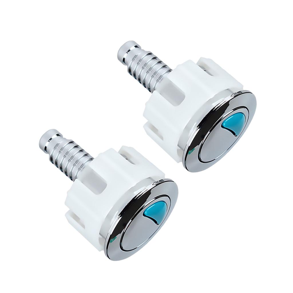 2Pcs Toilet Flush Button Round Head Dual Push Button Replacement Upgrades for Cistern Tank Water Saving Accessory
