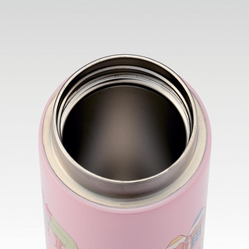 Skater Stainless Steel Mug Vacuum Sanrio Village Bottle, 450ml, Insulated, Double-Layered Wall, All-Stars (STX5-A)