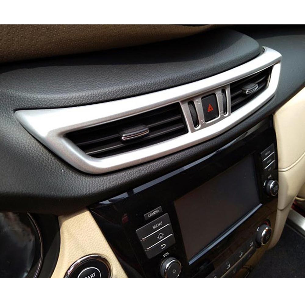 3ks pro Nissan Qashqai J11 X-trail X Trail T32 2014 palubní deska automobilu AC výstup vzduchu Větrací kroužek Kryt rámu Ozdobný díl