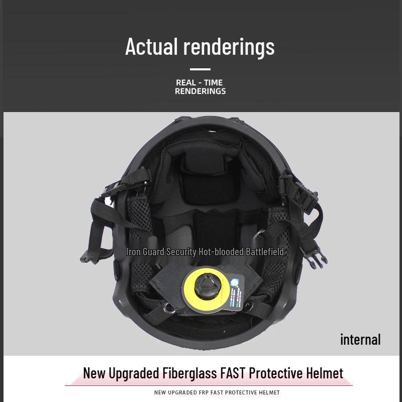 FAST Fiberglass Tactical Helmet with Wendy Suspension for Special Forces Training (1.5KG)
