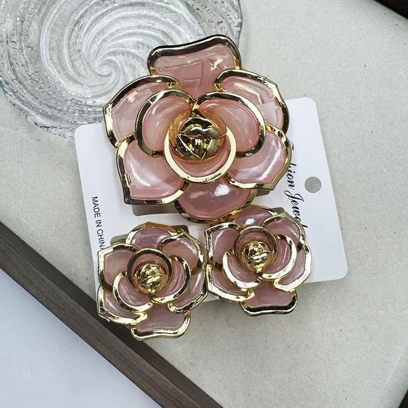 Set di pinze per capelli a forma di frangipani: Accessori per Capelli Floreali in Finto Marmo per Vacanze alla Moda