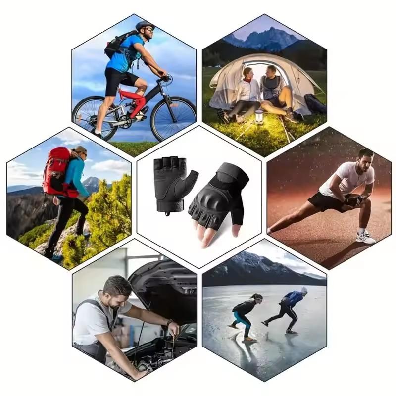 1 Paar Herren Taktische Daumen Taktische Fingerlose Handschuhe für Outdoor-Sportarten Schießen Jagd Airsoft & Radfahren