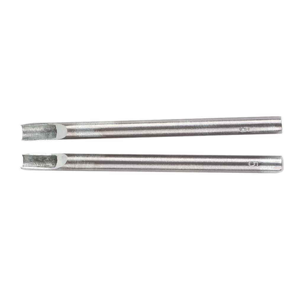 2 st Halvrund Läderskärare Verktygsstål Stans Hantverksverktyg Set Kit för Bältesrem 25 mm