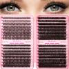 Natürlicher Look 3D Kunst Nerz Wimpern 3D Volumen DIY Wimpernverlängerungs-Set Falsche Wimpern Make-up-Aufwertung