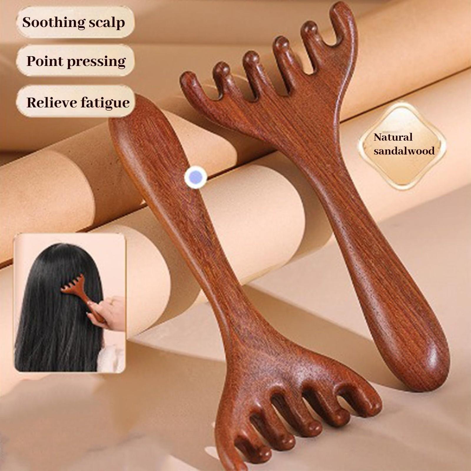 

Wooden Scalp Massage Comb, A Soothing Scalp Massage Tool Suitable For All Skin Types One Size