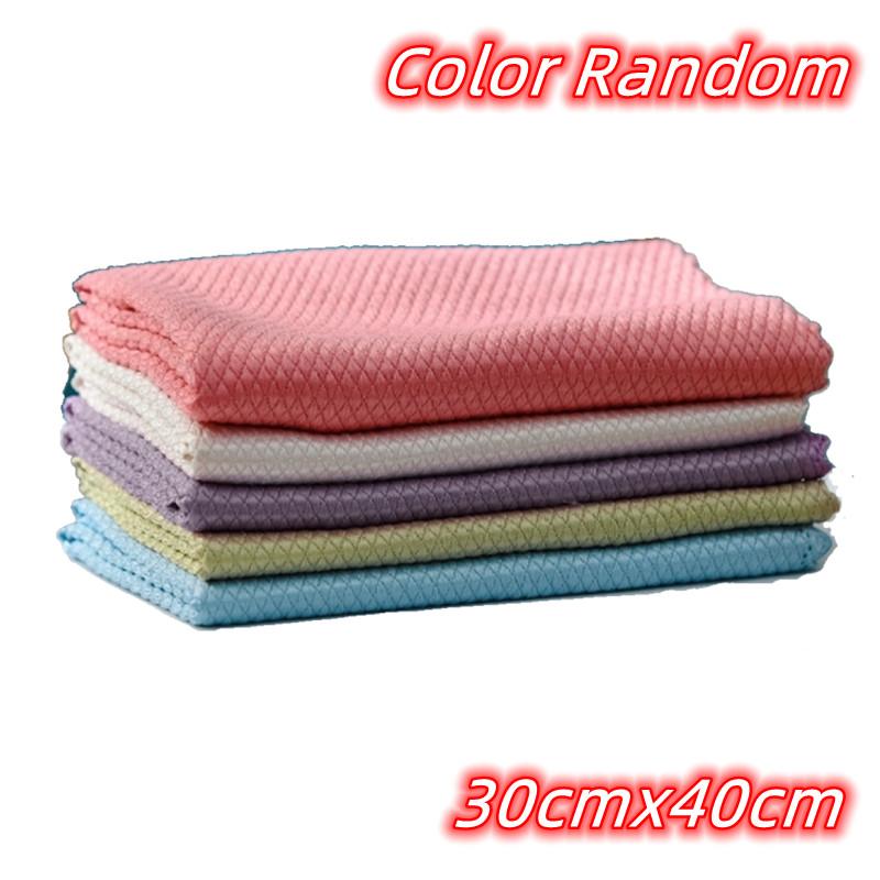 5/10 Pcs Microfiber Glass Cleaning Cloth Kitchen Reusable And Washable Kitchen Housework Tableware Wipe Cloth Cleaning Tools