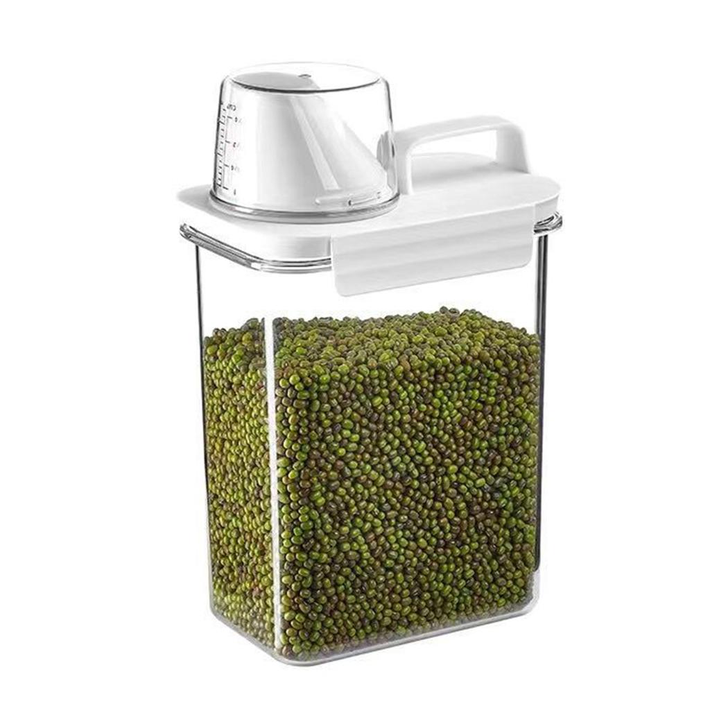 Transparent Measuring Cup Grain Sealed Storage Jar Multipurpose Large Capacity Bottles For Cereal Mung Beans