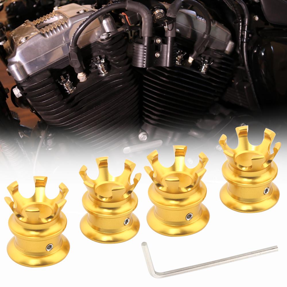 Motorcycle Spark Plug Head Bolt Cap Engine Topper Cover Crown For Harley Twin Cam Sportster XL883 Softail Dyna Big Twin 1340 Evo