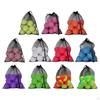 10 Pieces Tennis Balls with Storage Mesh Bag Workout for Pet Dog Adults Kids Yellow