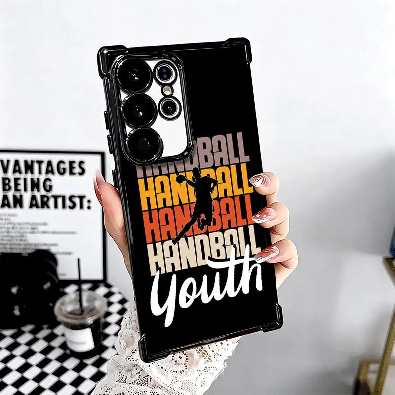 Handball Sport Beschichtet Handyhülle Für Samsung Galaxy S24 S25 FE S26 Edge S23 Ultra S22 S21 Plus S20 Anti-Fall Airbag Abdeckung
