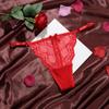 Women Thongs Lace Trim Elegant Sexy Adjustable Belt Panties Low Waist Butterfly Knot Ladies Transparent Mesh Lingeries