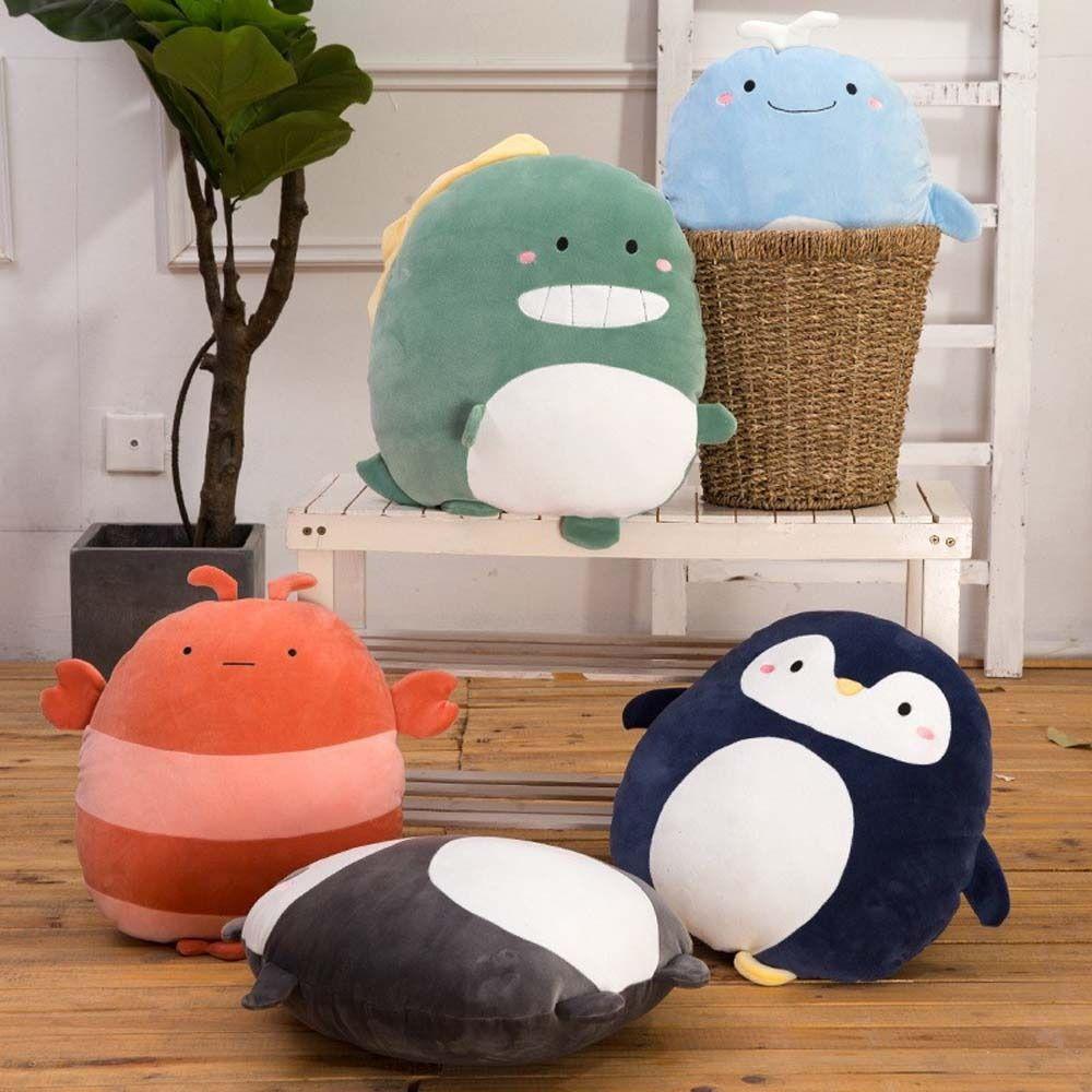 Plush Pet Peluche Fuzzy Animal Stuffed Toys Dinosaur Plush Toy Penguin Plush Doll Lion Plush Pillow