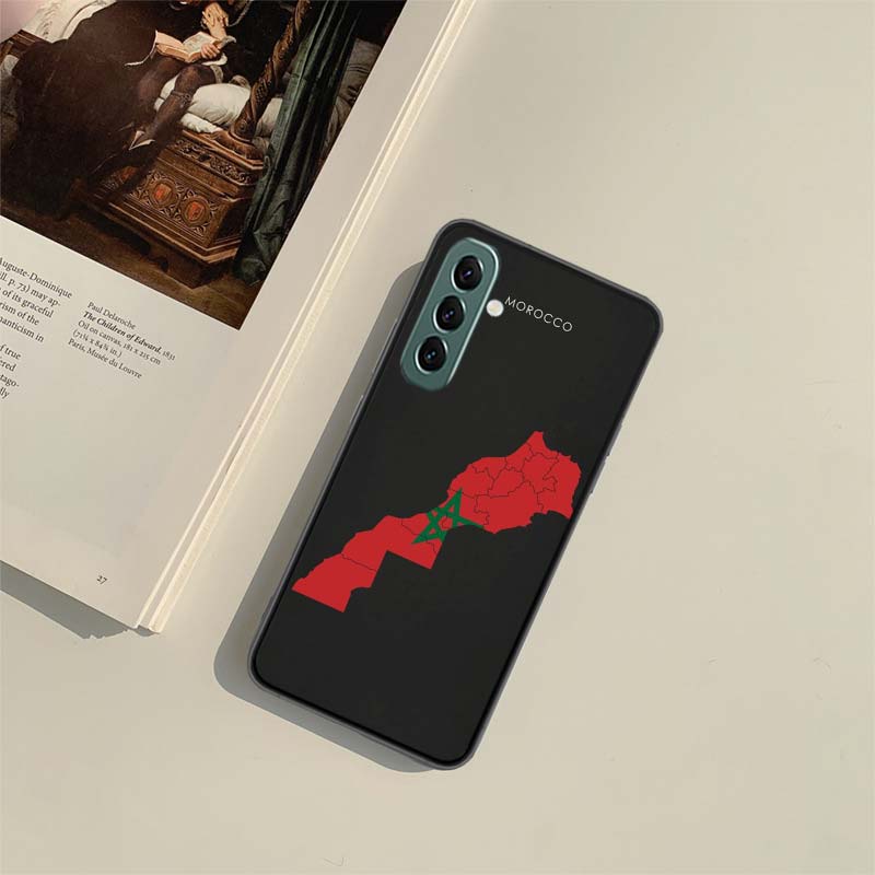 Morocco Flag Phone Case For Samsung Galaxy A54 A34 A24 A14 A04 A04S A12 A22 A32 A52S A72 A53 A33 A23 A13 4G A73 A42 5G Cover