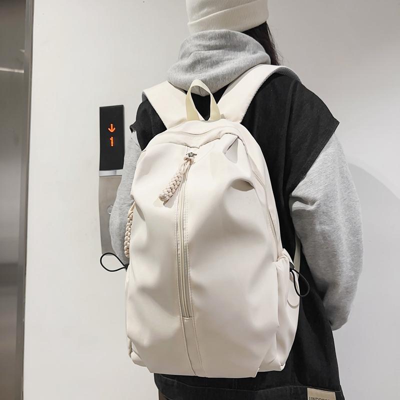 Mochila masculina de cor sólida ao ar livre mochila de viagem de grande capacidade à prova d'água bolsa de computador bolsa escolar de estudante