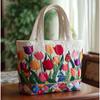 TEMU Womens Fashion Printed Tote Shoulder Bag 600D Oxford Cloth