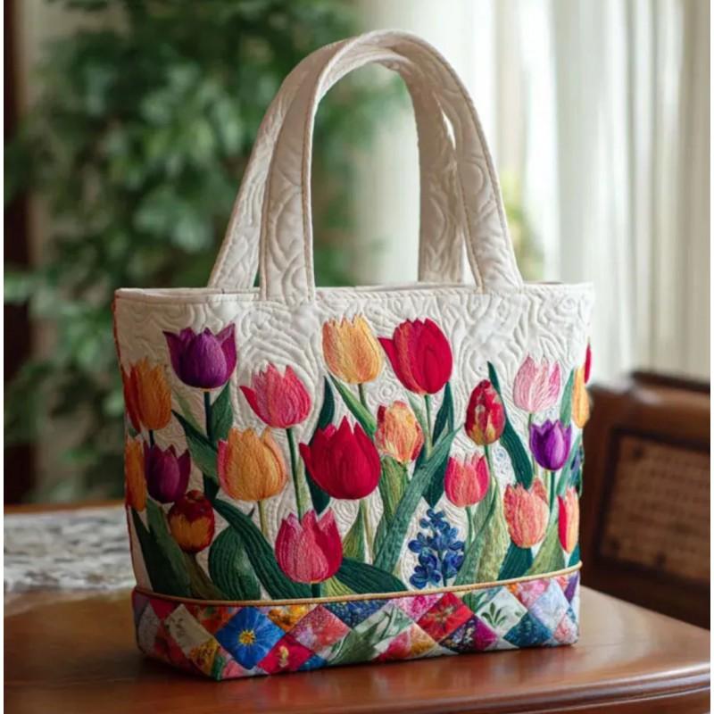 TEMU Womens Fashion Printed Tote Shoulder Bag 600D Oxford Cloth