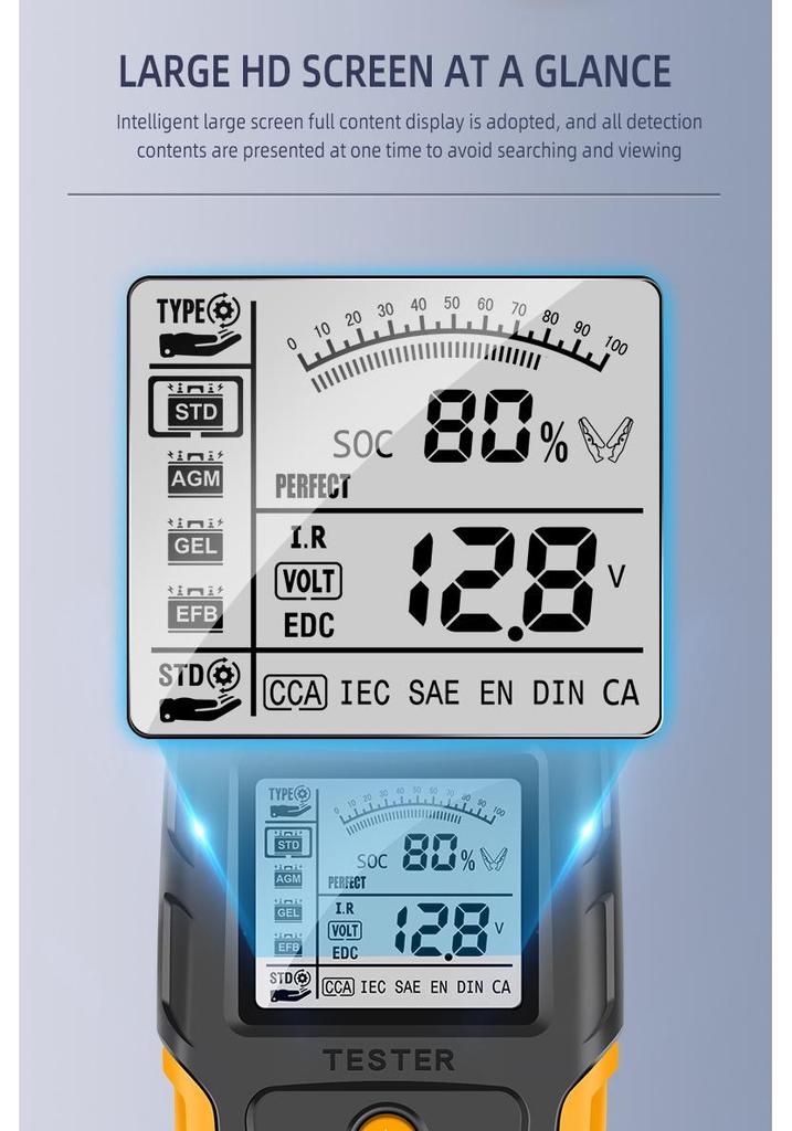 Digital Display Battery Tester for 12V/24V Car Storage