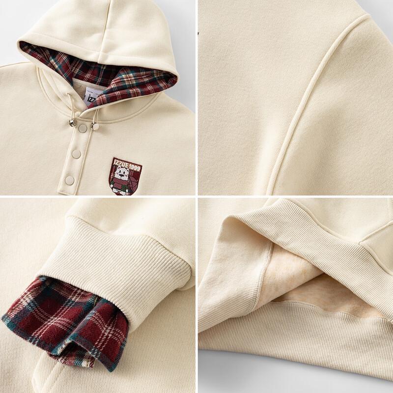 izzue it Women's Plush-Lined Bear Hoodie