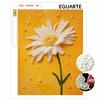 Yellow Daisy Flower Pearl Art Kit with Frame 3D Sparkling Canvas Painting Elegant Luxury Room Wall Decor Gift for Home Decoration Aesthetic Art