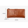 Anti-magnetische portemonnee Dames Retro Portemonnee met rits Grote capaciteit Lange portemonnee