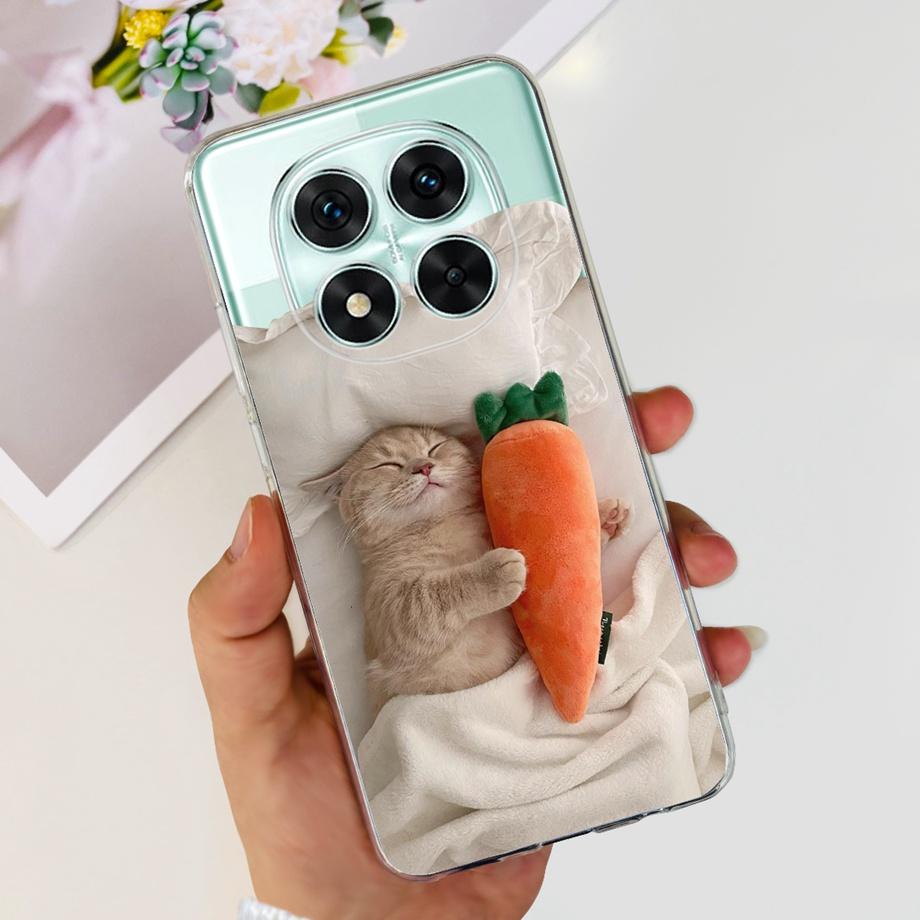 For Xiaomi Redmi Note 14 14Pro Case Coque Soft Silicone Back Cover Flower Butterfly Love Heart Clear Funda Redmi Note14 Pro Capa