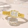 Vintage Ladies Fashion Quartz Watch Simple Scale Square Women Watches Business Alloy Strap Folding Clock Festival Gifts