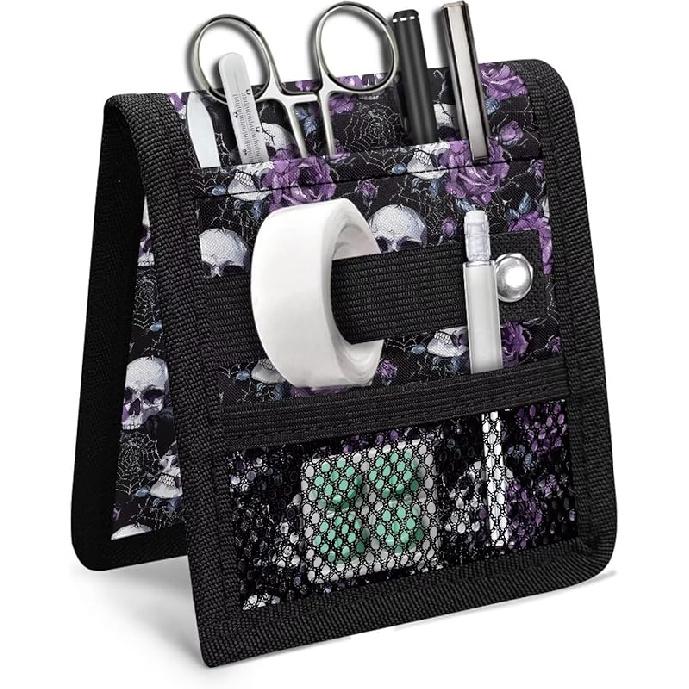 Cat Printed Nurse Pocket Protector Cartoon Nurse Organizer Bag Pouch Utility Hospital Bag Organiser Pouches Tool Case